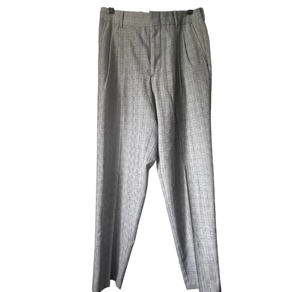 City Streets Men's Gray‎ Double Breasted Blazer Suit Size W34 Polyester Rayon